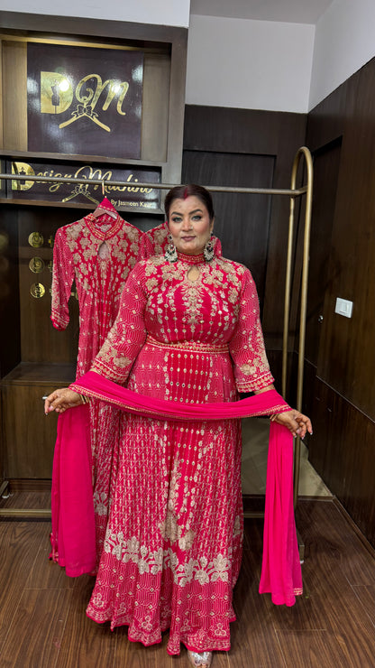 Aavritika Pure Crepe Anarkali Suit