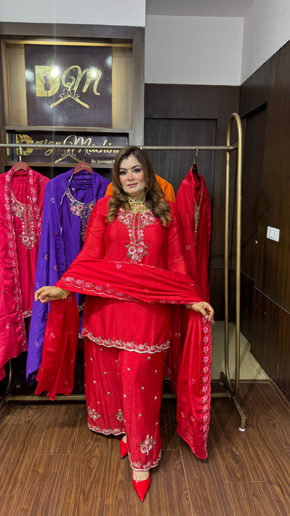 Ritika (Pure Chinnon Crepe Suit)