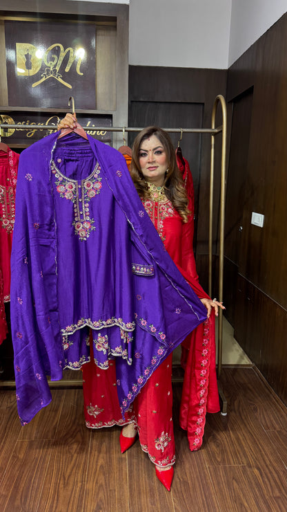 Ritika (Pure Chinnon Crepe Suit)