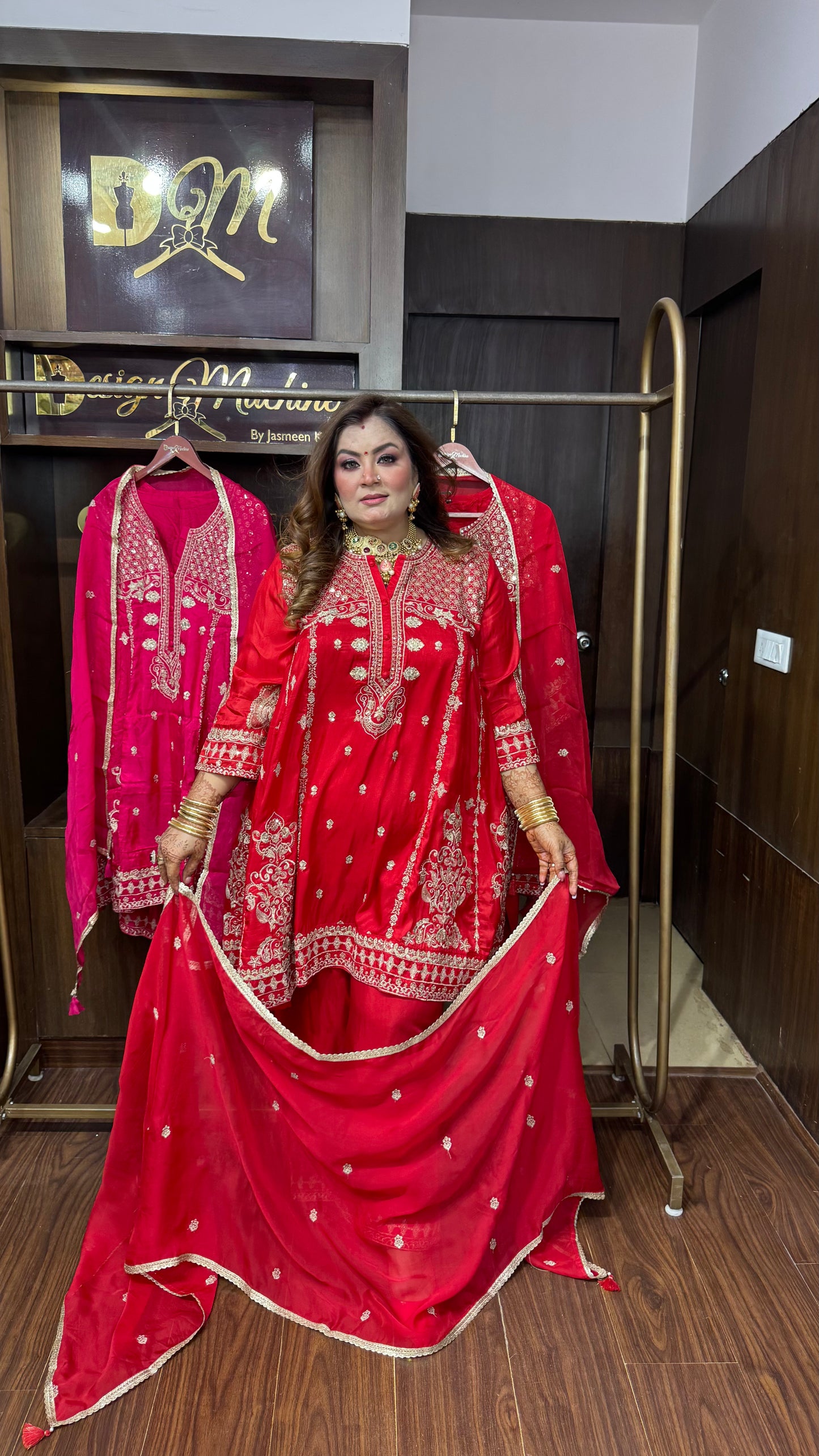 Ashima (Pure Chinnon Short Anarkali suit)
