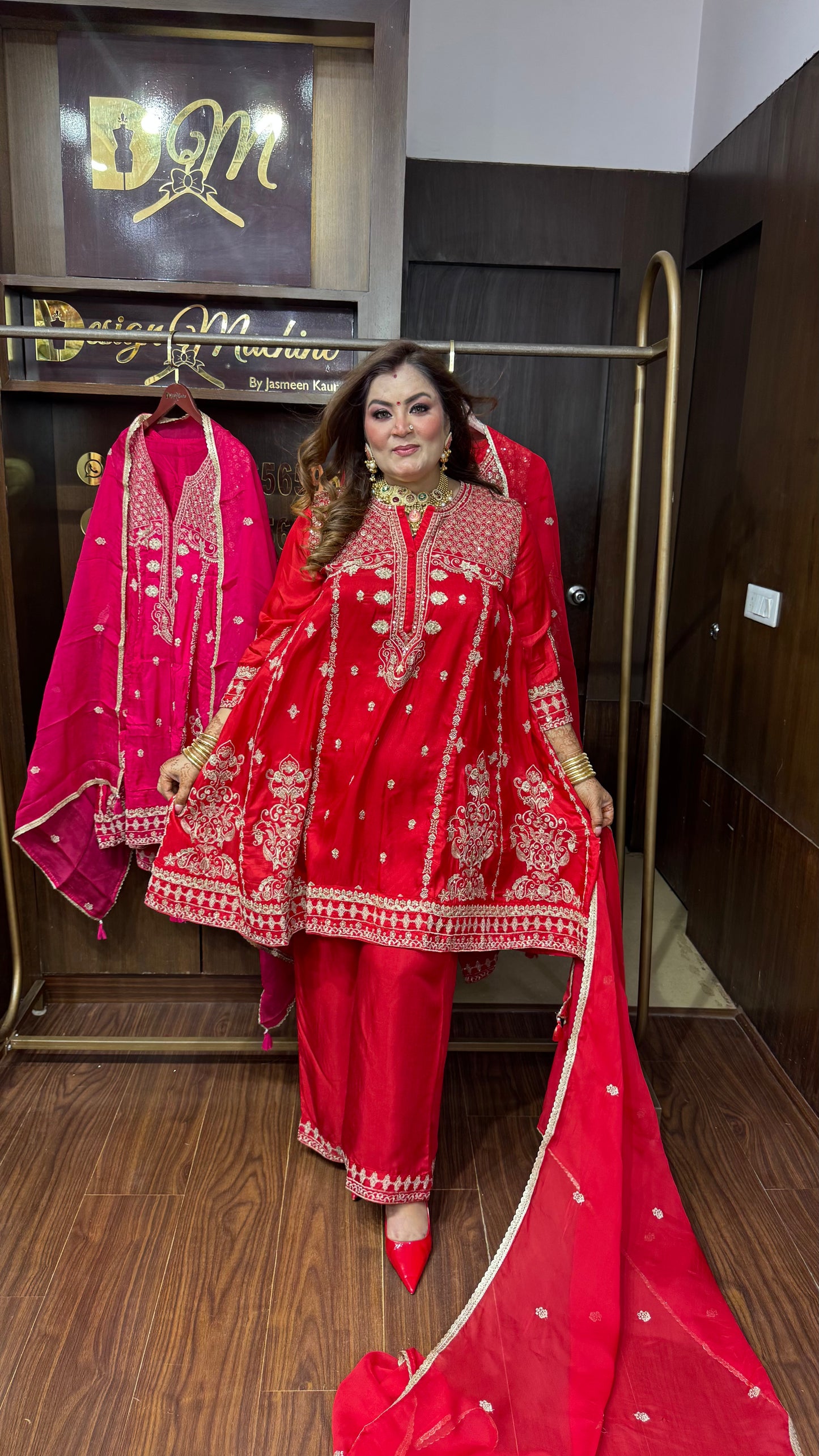 Ashima (Pure Chinnon Short Anarkali suit)