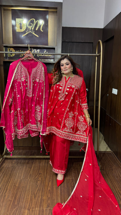 Ashima (Pure Chinnon Short Anarkali suit)