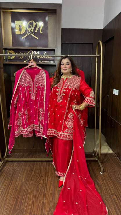 Ashima (Pure Chinnon Short Anarkali suit)