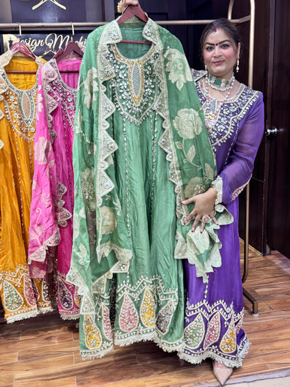 Crystal Bloom Anarkali