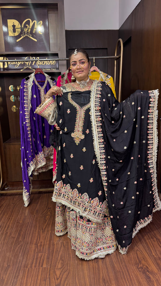 Zivara (Chinnon Semistitch Sharara Suit)