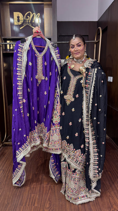 Zivara (Chinnon Semistitch Sharara Suit)