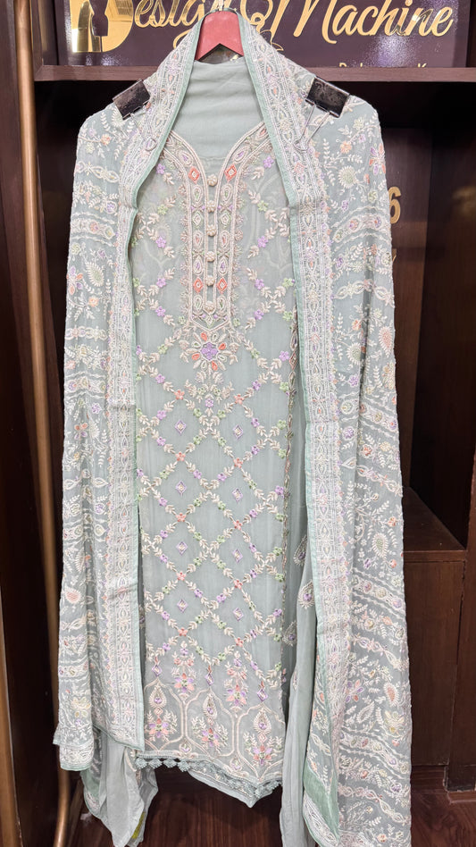 Alvira (Pure Georgette Unstiytch Suit)