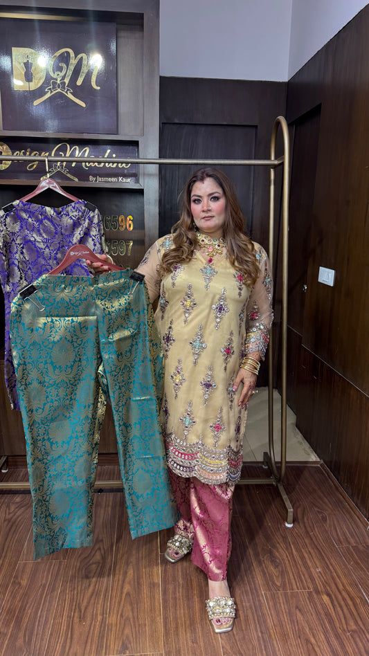 Banarasi Brocade Pant With Cordset