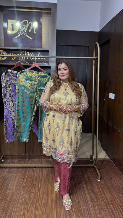 Banarasi Brocade Pant With Cordset