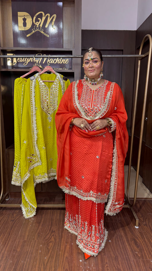 Avyra (Pure Chinnon Sharara Suit)