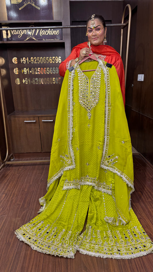Avyra (Pure Chinnon Sharara Suit)