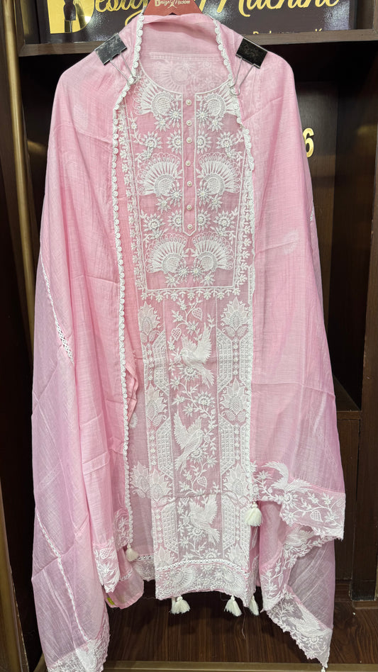 Reyaan (Malmal Cotton Unstitch Suit)