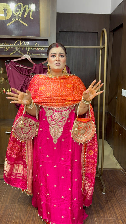 Zivanya Gajji Silk Unstitched Suit
