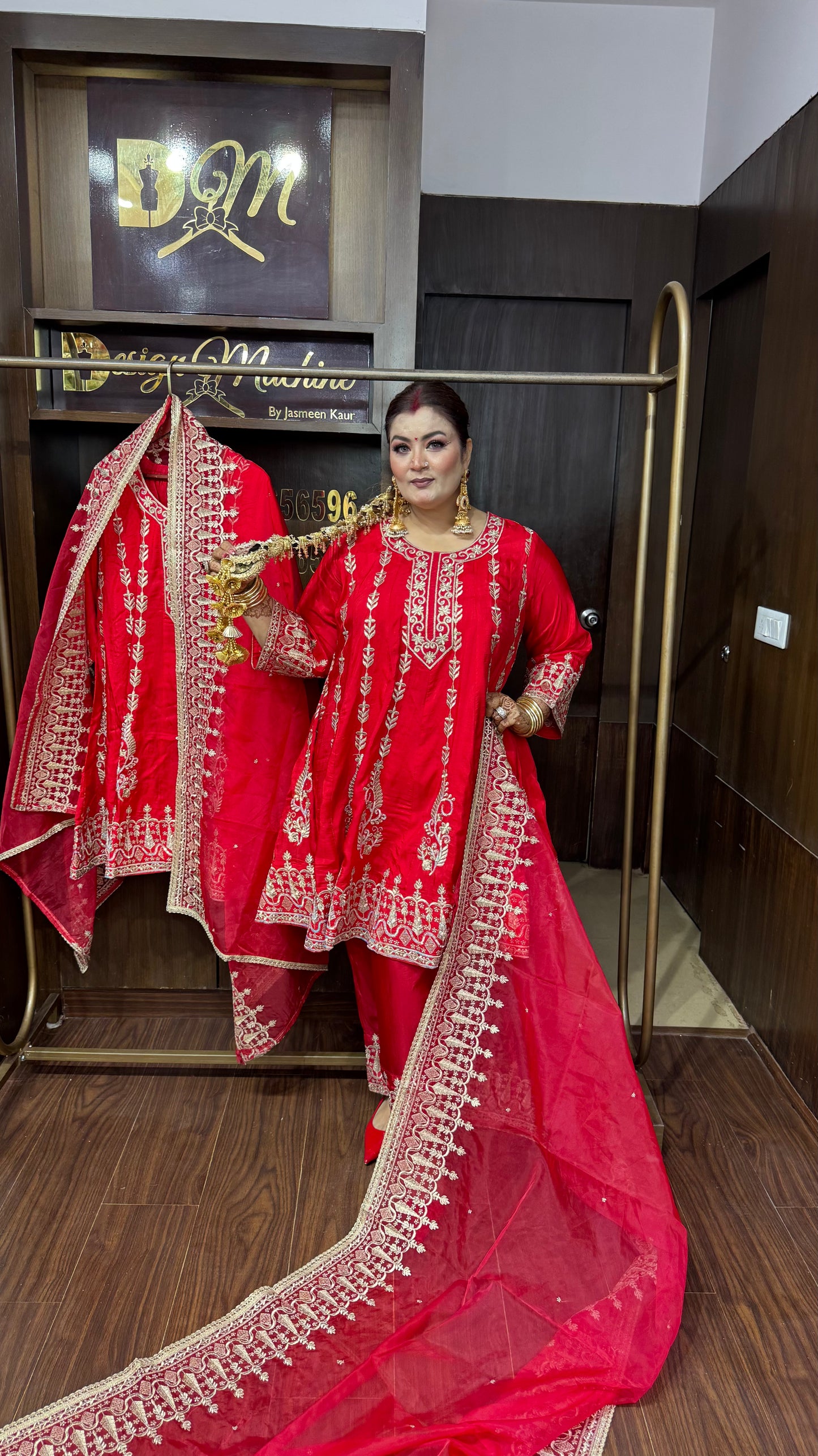 Anandi (Pure Silk Short Anarkali Suit)