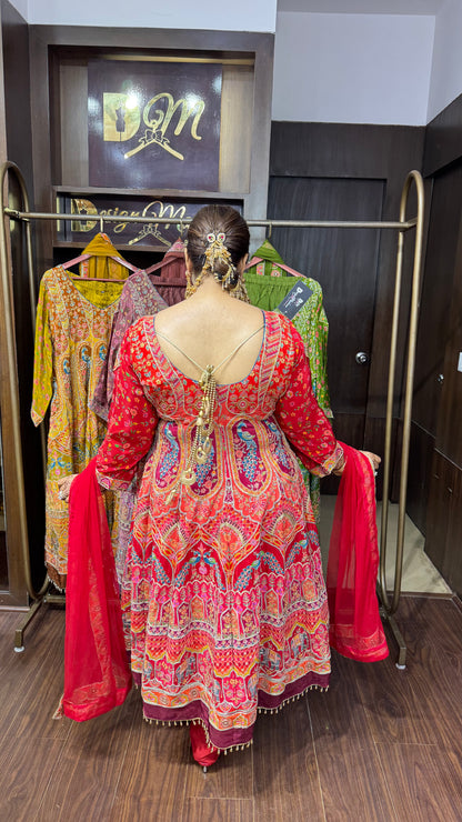 Ishanika (Pure Chinnon Anarkali Suit)