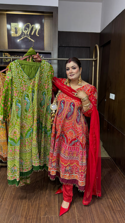 Ishanika (Pure Chinnon Anarkali Suit)