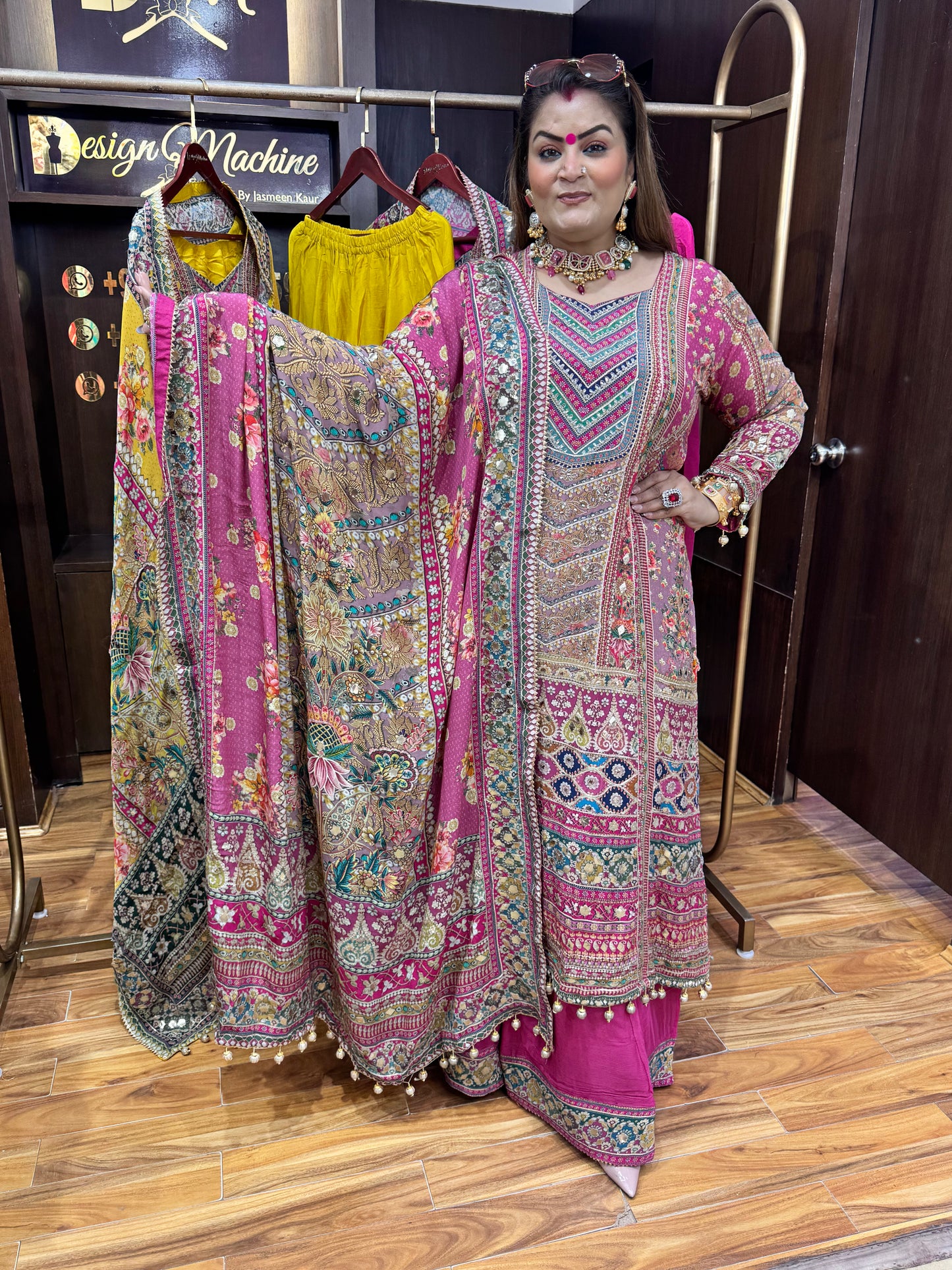 Zarqash Crepe Anarkali