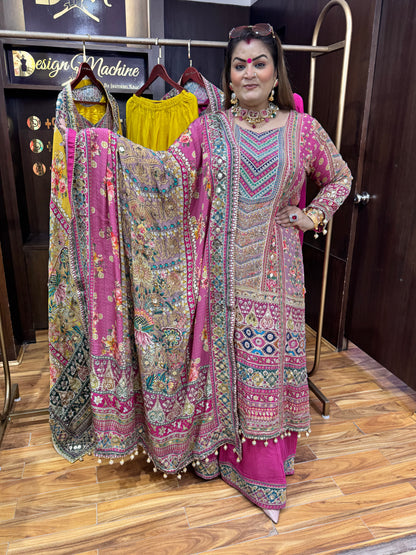 Zarqash Crepe Anarkali