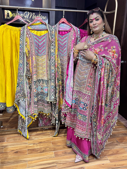 Zarqash Crepe Anarkali