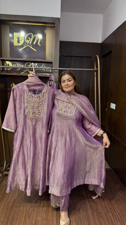 Rayna (Crush Tissue Anarkali Suit)
