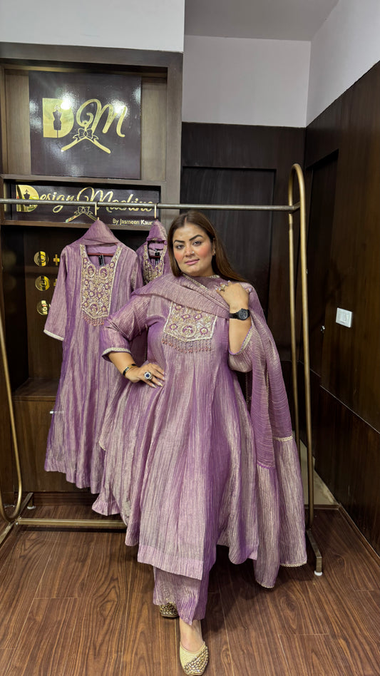 Rayna (Crush Tissue Anarkali Suit)