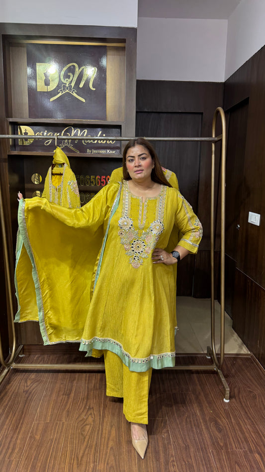 Ishita (Glass Tissue Anarkali Suit)
