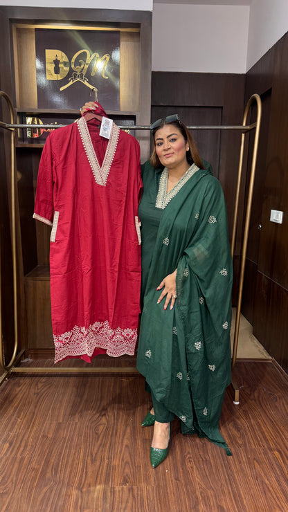 Tanisha (Malmal Cotton Suit)