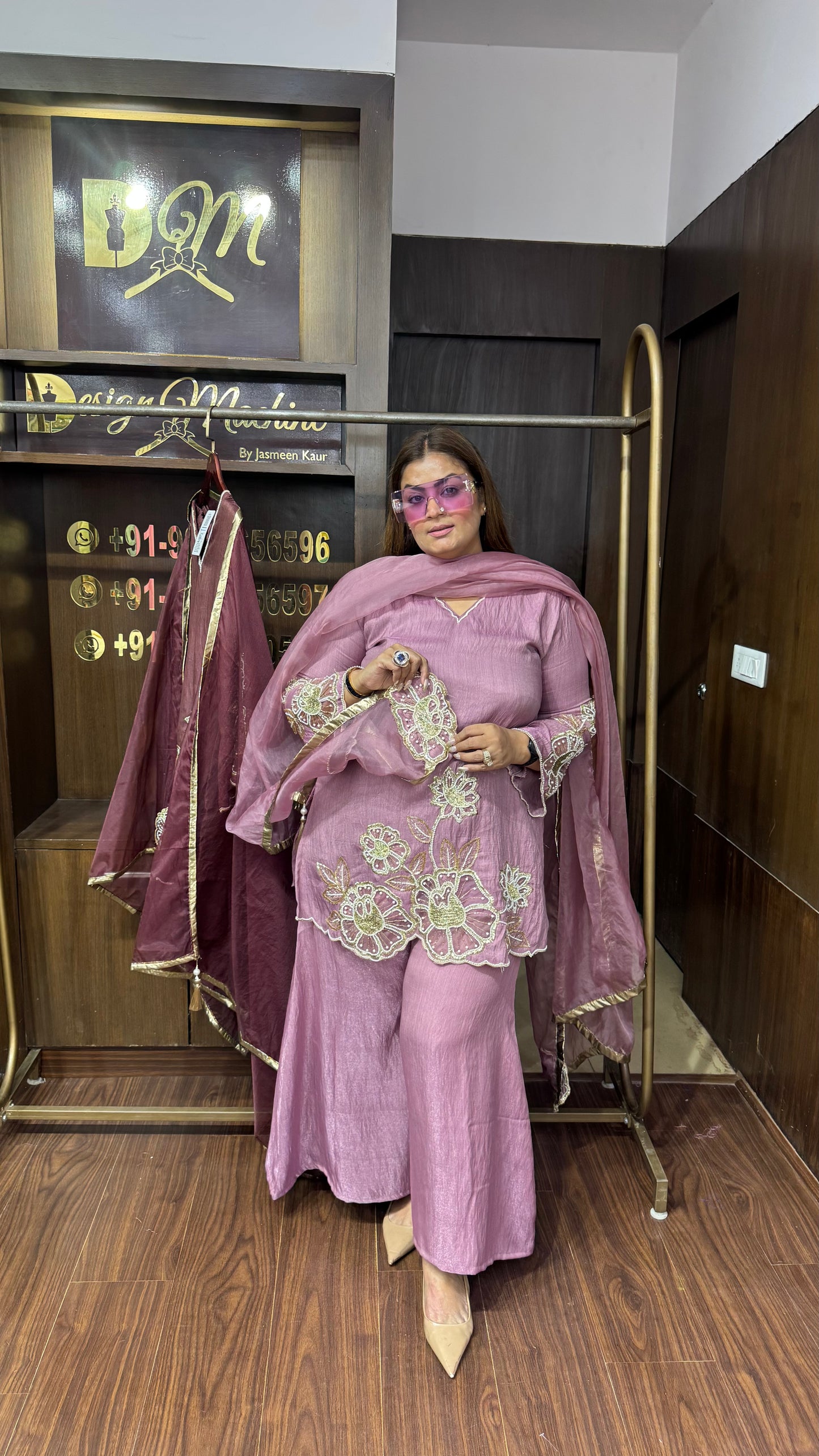 Hina (Glass Tissue Plazzo Suit)