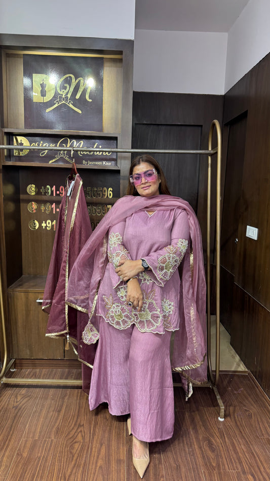 Hina (Glass Tissue Plazzo Suit)