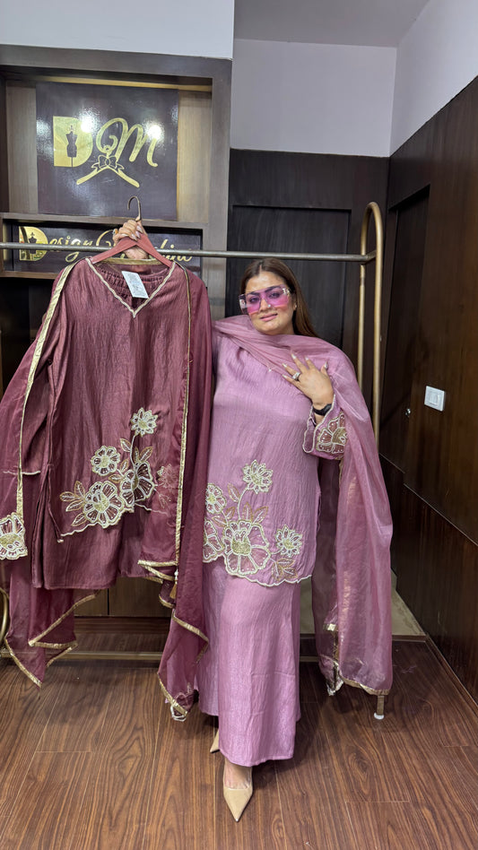 Hina (Glass Tissue Plazzo Suit)