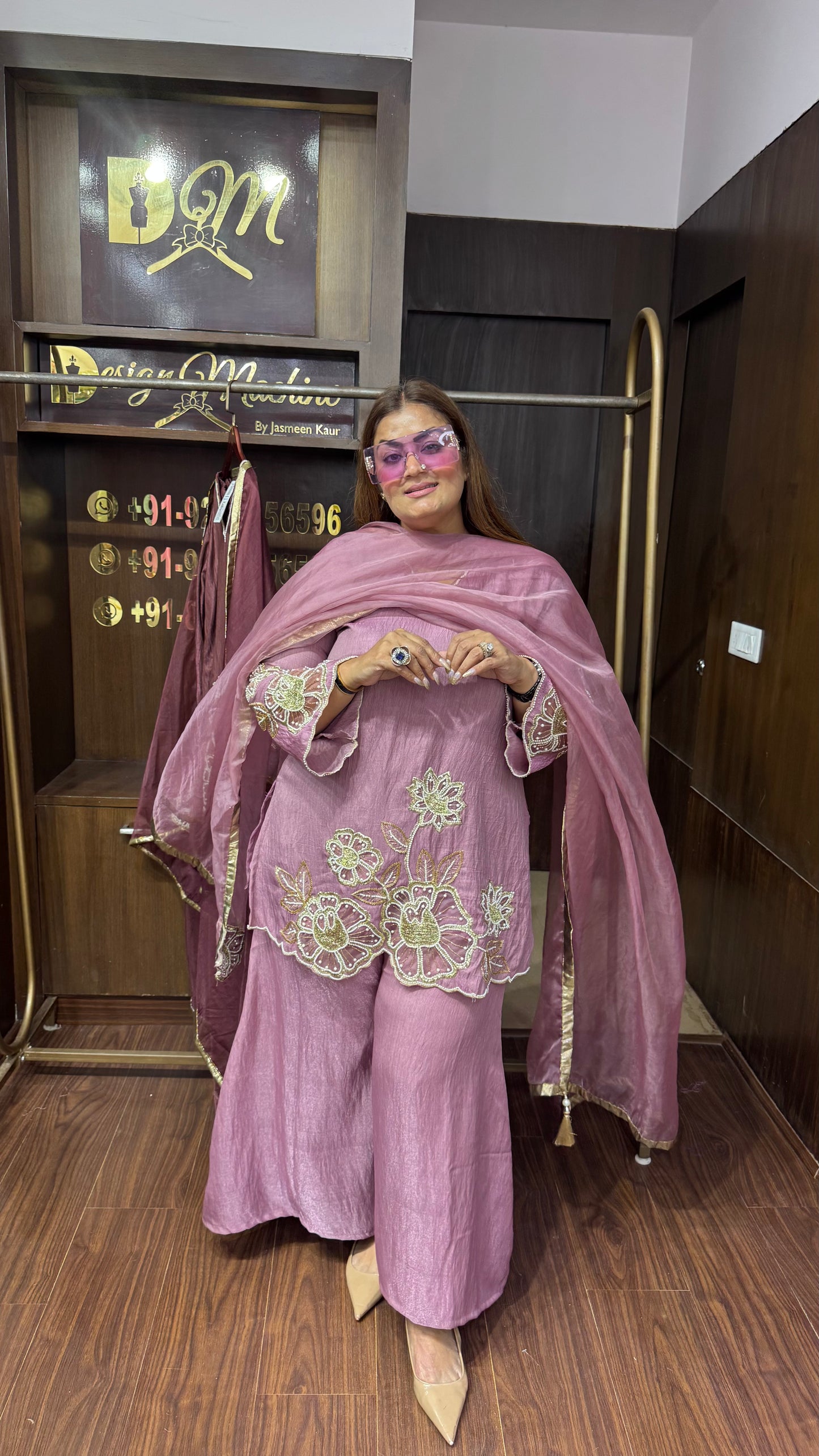 Hina (Glass Tissue Plazzo Suit)