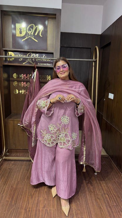 Hina (Glass Tissue Plazzo Suit)