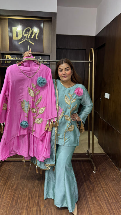 Aaina (Glass Tissue Sharara Suit)