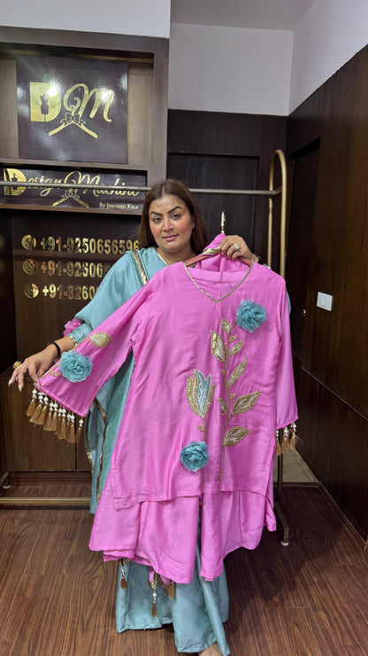 Aaina (Glass Tissue Sharara Suit)