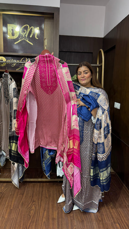 Inaya (Gajji Silk Unstitch Suit)