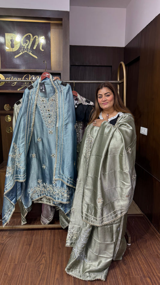 Asmi (Glass Tissue Unstitch Suit)