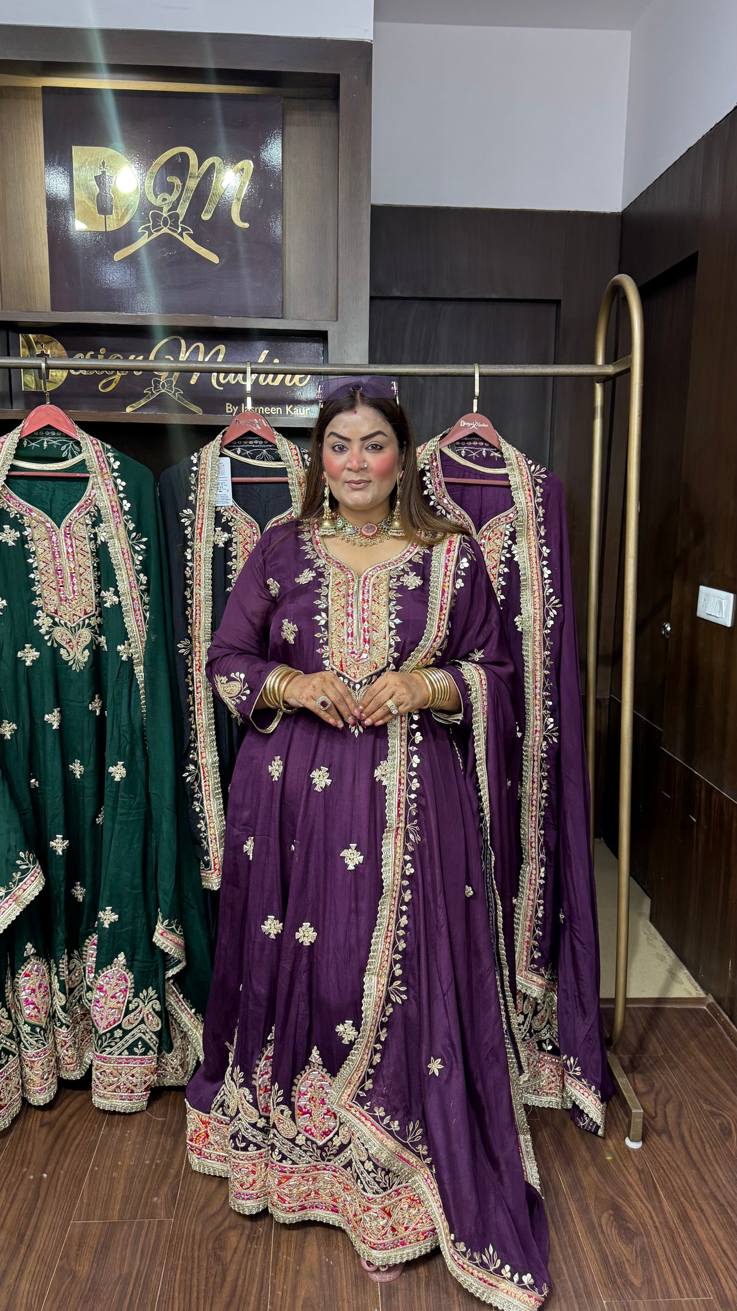 Zarevina Pure Chunon Anarkali Suit