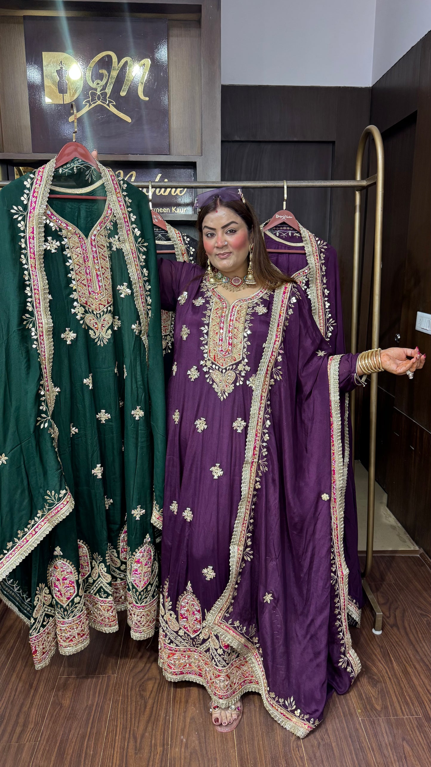 Zarevina Pure Chunon Anarkali Suit