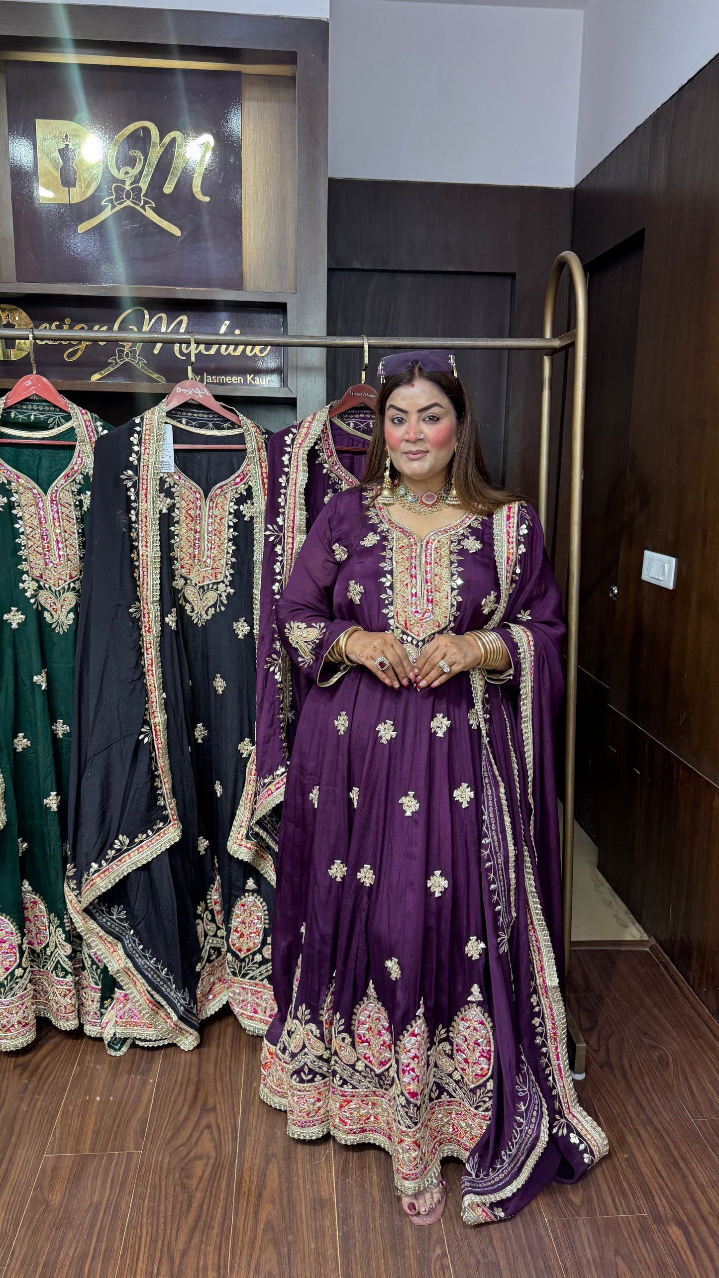 Zarevina Pure Chunon Anarkali Suit