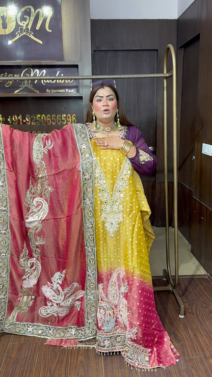 Aurelina Glass Tissue Unstitched Suit