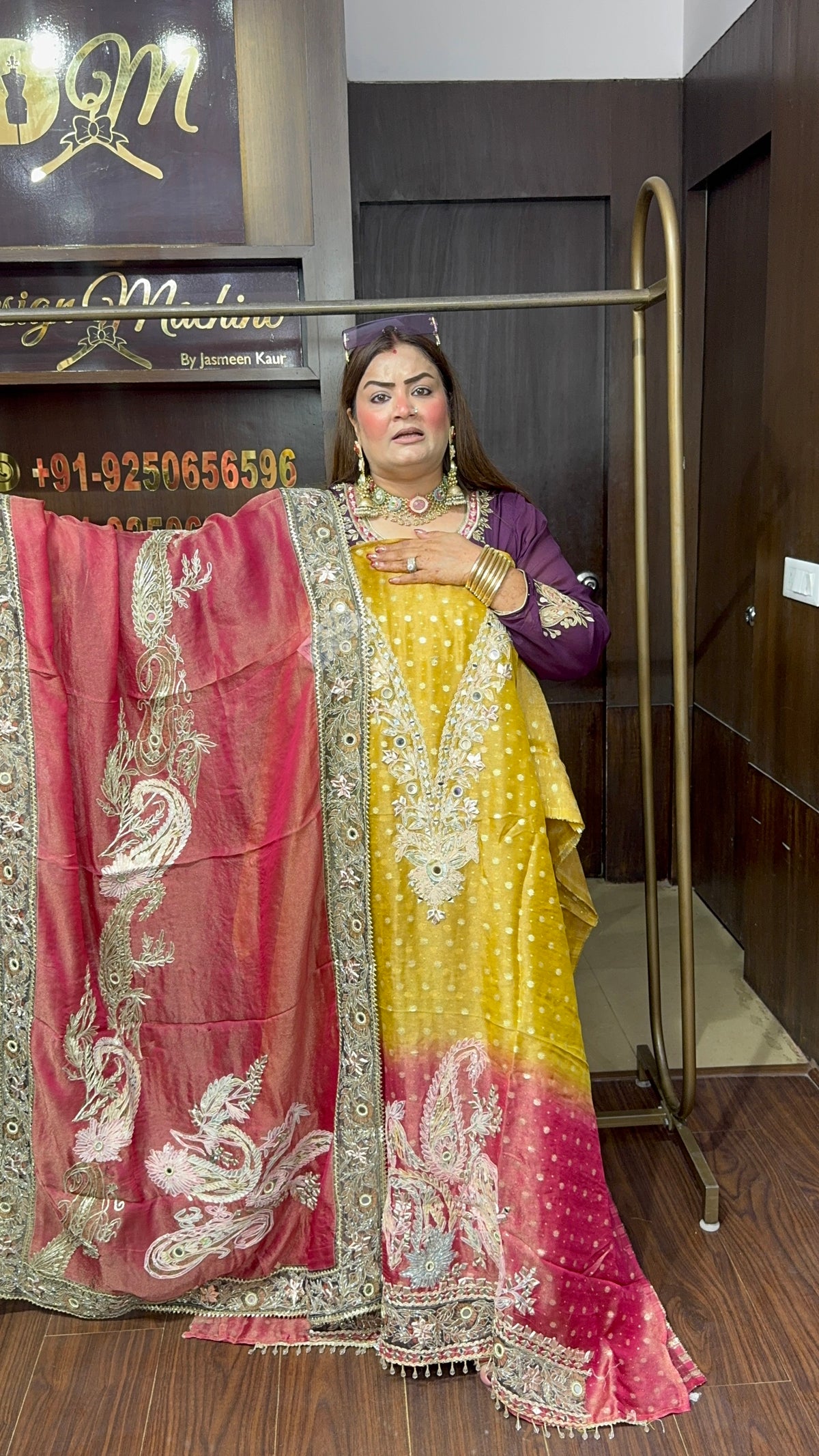 Aurelina Glass Tissue Unstitched Suit