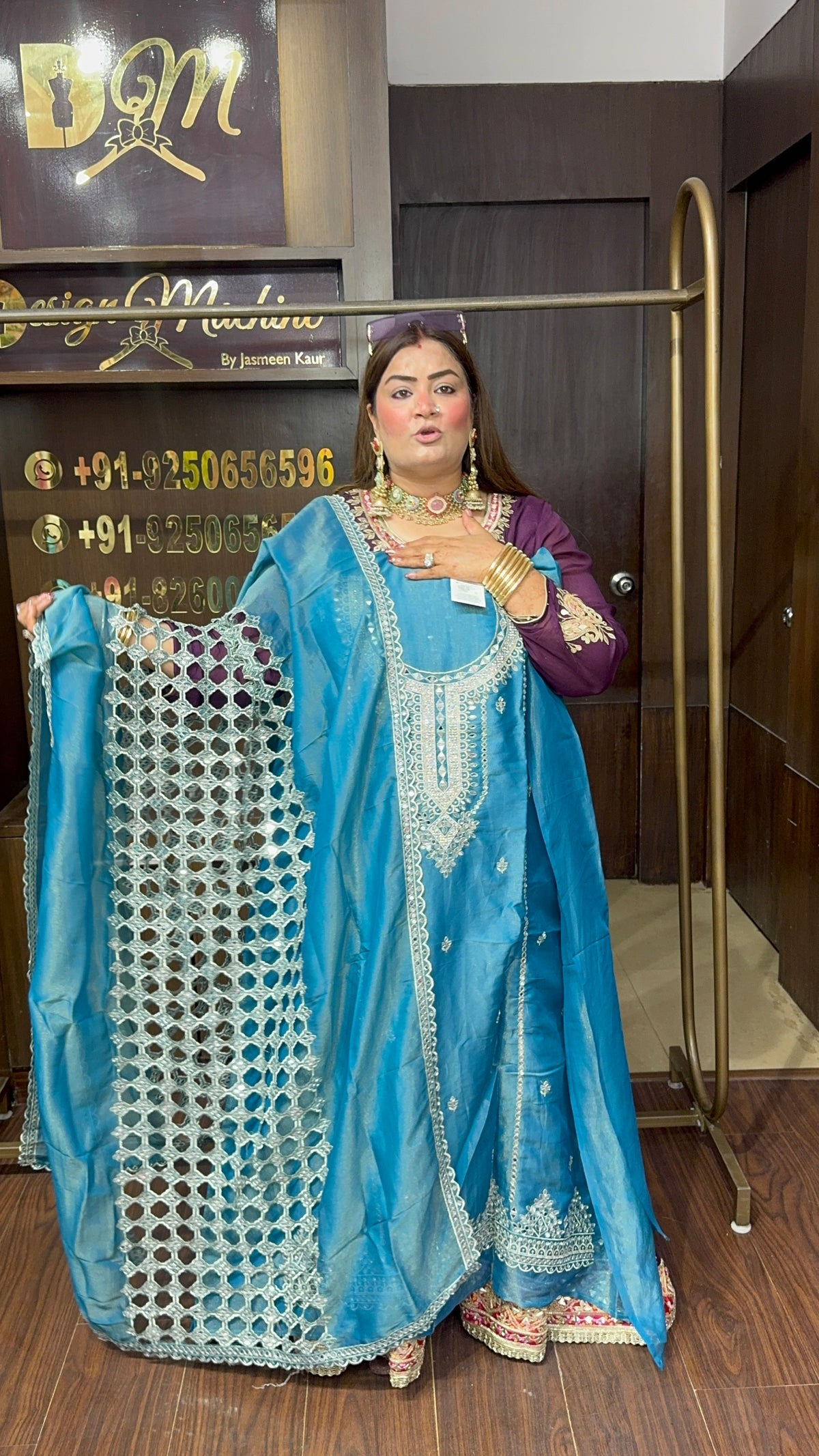 Veylisse Glass Tissue Unstitched Suit