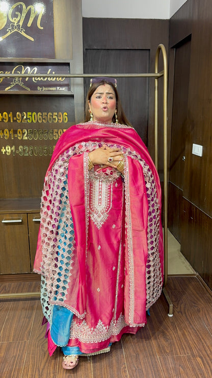 Veylisse Glass Tissue Unstitched Suit