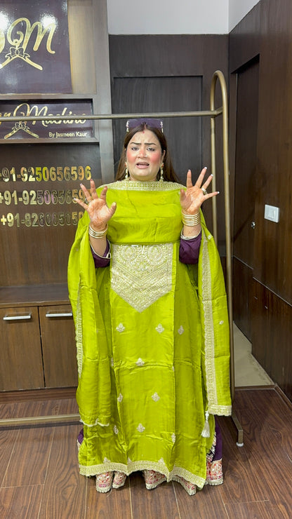 Zarelline Glass Tissue Unstitched Suit