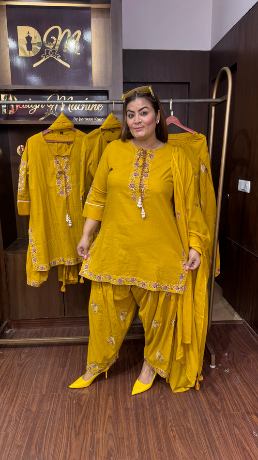 Miraya (Malmal Cotton Patiyala Salwar Suit)