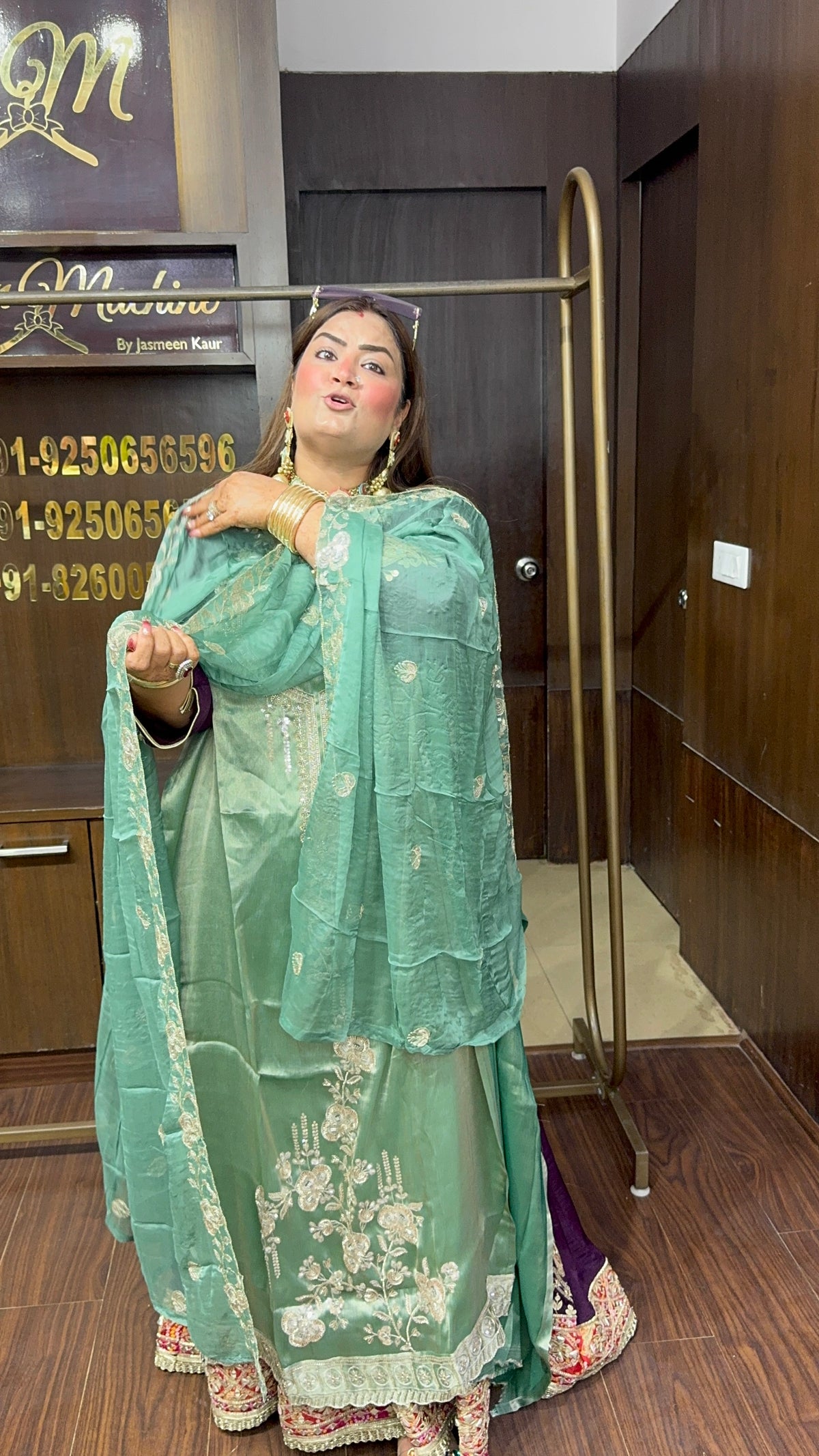 Zaymelle Glass Tissue Unstitched Suit