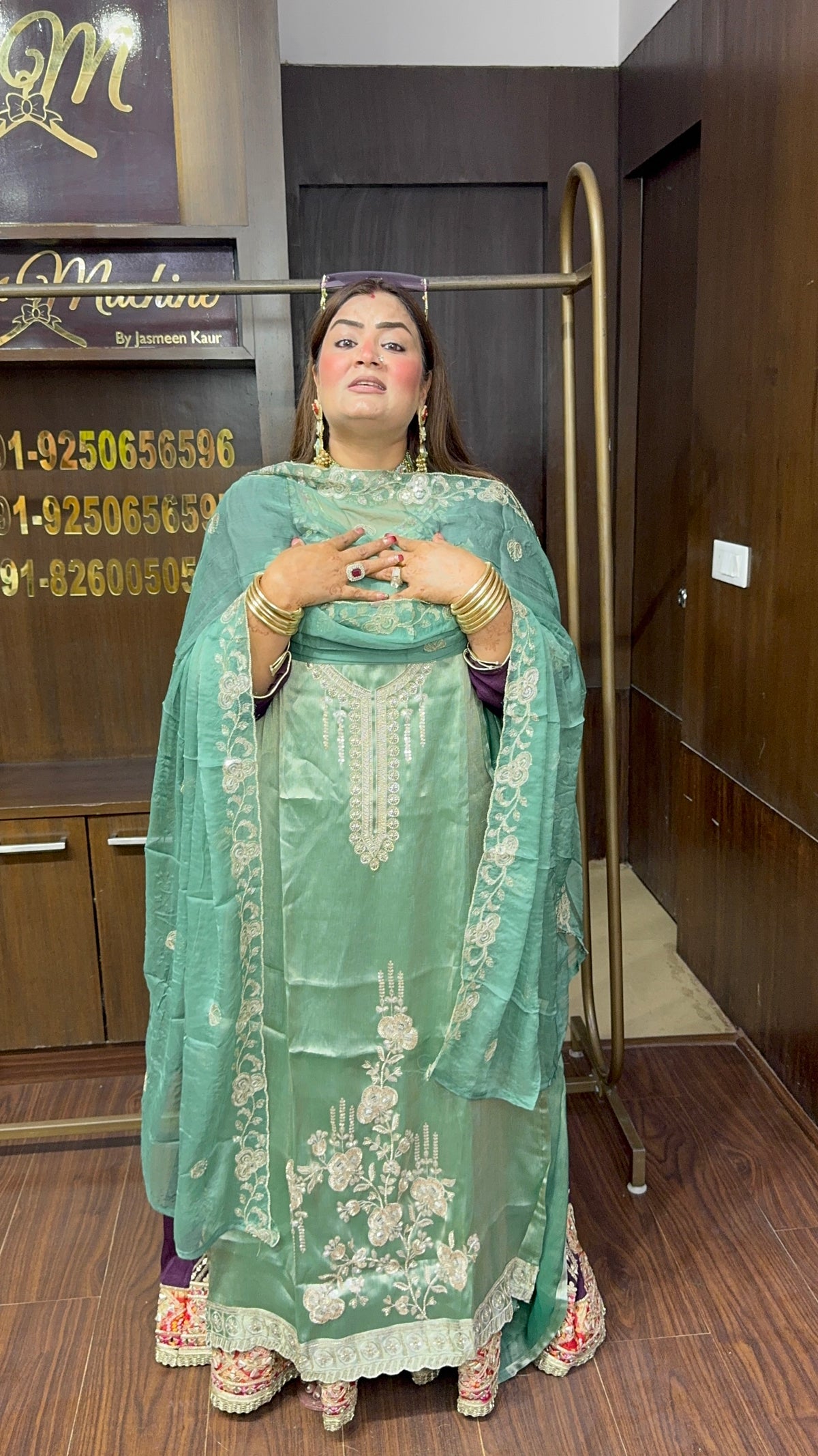 Zaymelle Glass Tissue Unstitched Suit