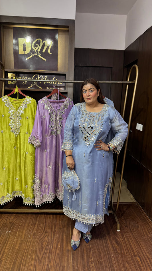 Zehra Glass Tissue Phiran Set