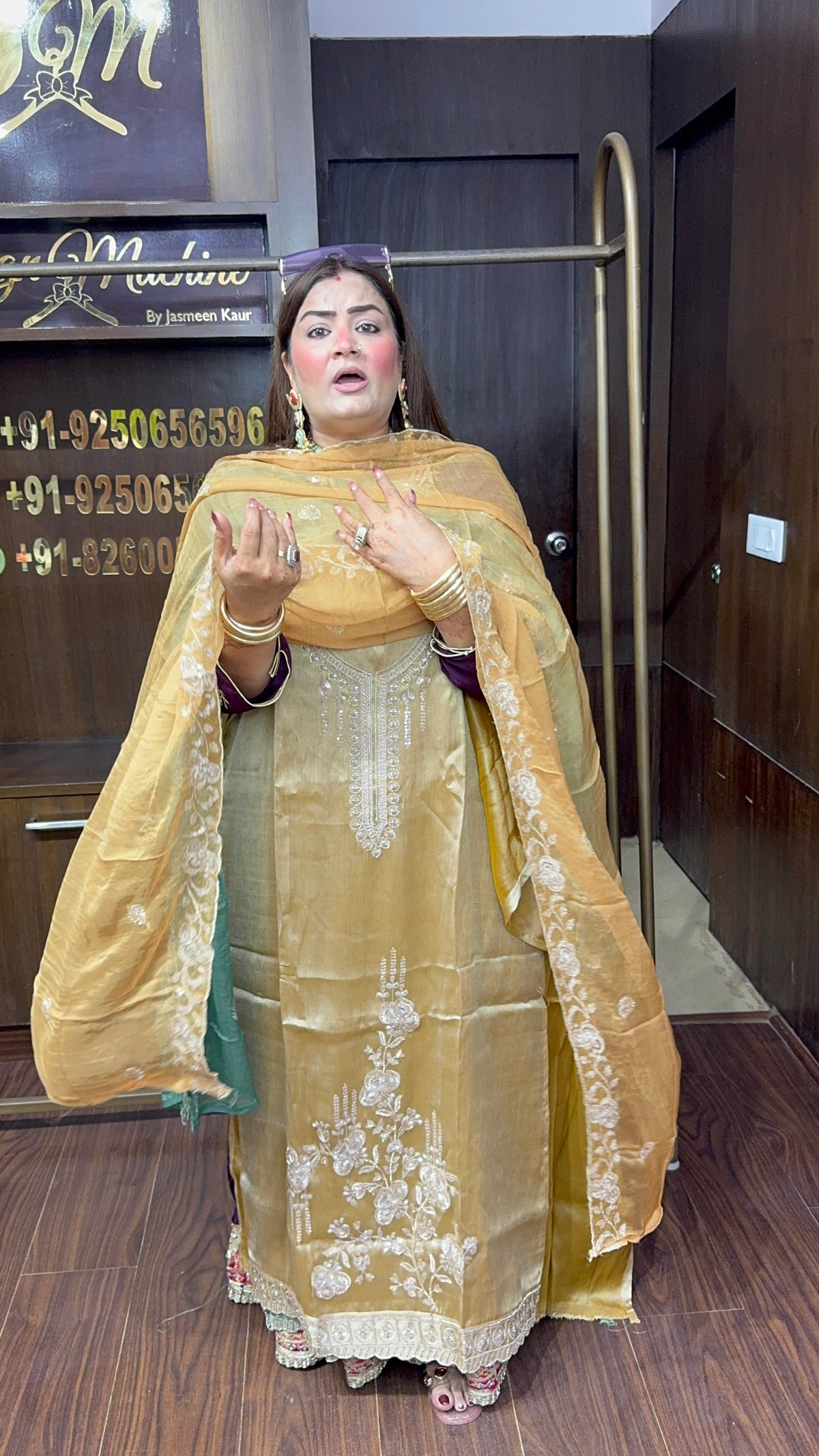 Zaymelle Glass Tissue Unstitched Suit