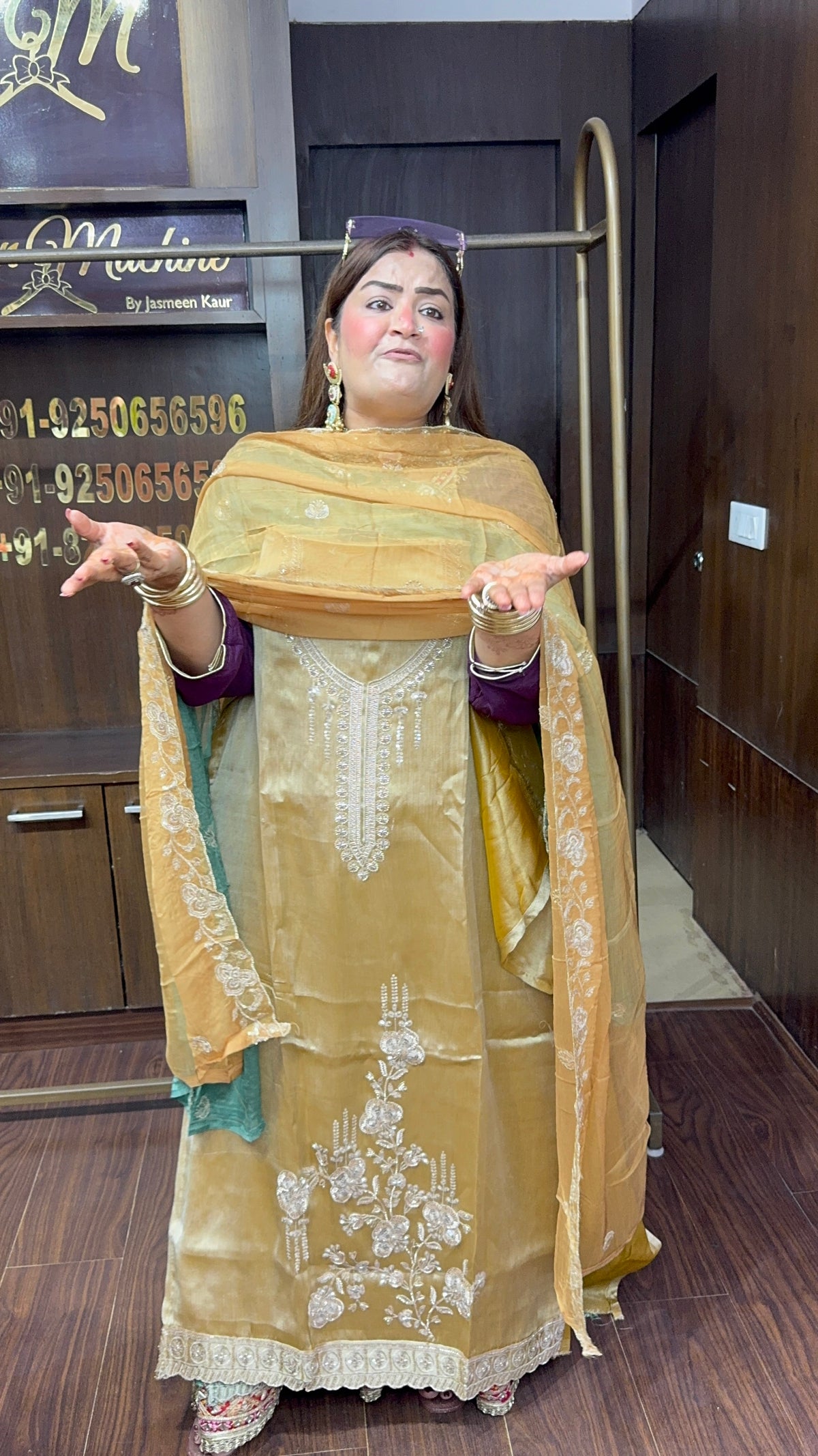 Zaymelle Glass Tissue Unstitched Suit